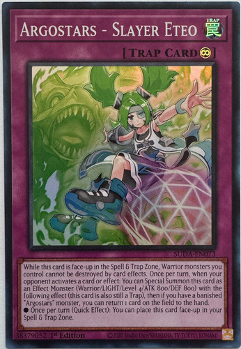Yugioh! Argostars - Slayer Eteo Suda-en073 1st Edit Super