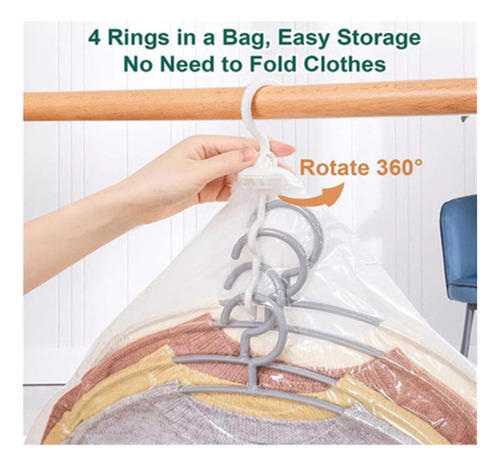 E 6 Bolsas De Almacenamiento Al Vacío Para Colgar La Ropa