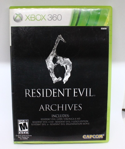 Resident Evil 6 Archives Xbox 360 Original