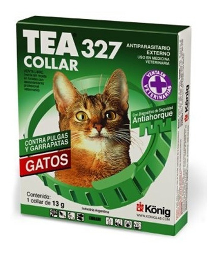 Tea 327 Collar X 13 Gr - Pulgas Y Garrapatas - Gatos