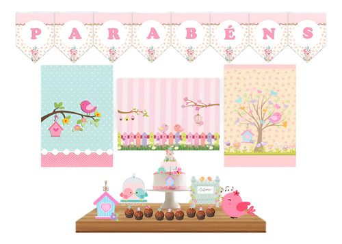 Decoração Só Um Bolinho Aniversário Jardim Encantado Simples