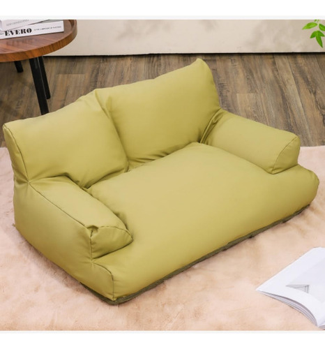 Sofá Y Silla De Piel Sintética Para Mascotas Color Verde Verde Diseño