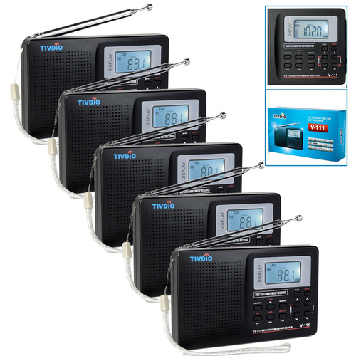 5 X Completo Banda Fm Stereo/mw/sw Dsp Receptor Radio Mundo 