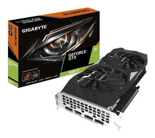 Placa de video Nvidia Gigabyte  GeForce GTX 16 Series GTX 1660 Ti GV-N166TWF2OC-6GD OC Edition 6GB
