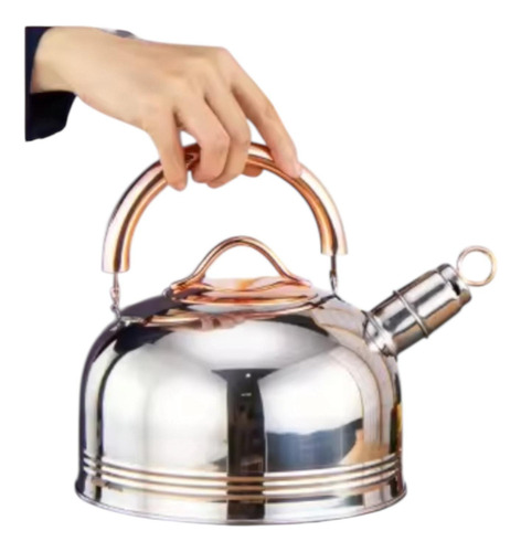 Set De Ollas 12 Pcs Acero Inoxidable Con Detalles Dorados