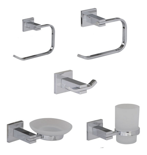 Derpla - Kit Mondrian De Accesorios Metalicos 5 Piezas