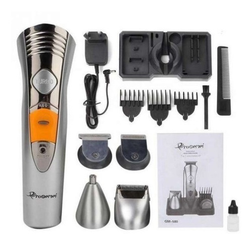 Imagen 5 de 5 de Maquina Afeitar Electrica Barbera Patillera Accesorios Prof.