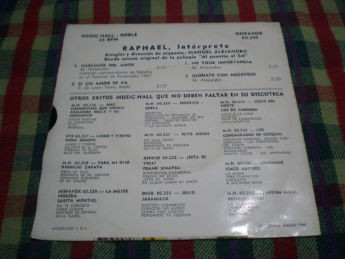 Raphael / Hablemos De Amor - Simple 4 Temas (13) (Usado)