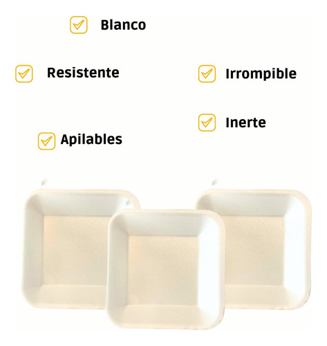 Bandeja De Telgopor 617 Blanco Expandido Bandex X 600 Un