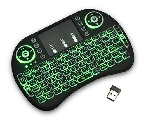 Teclado Mini Wireless Para Smart Tv Control Remoto Con Luz