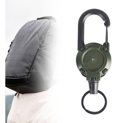 3 Llavero Retráctil, Soporte Para Carretes De Verde Oscuro