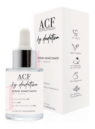 Serum Humectante Acf By Dadatina 30ml Balance Niacinamida 