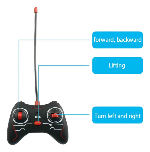 Escavadeira de controle remoto Giro 360 Wifi 1.24 com música amarela