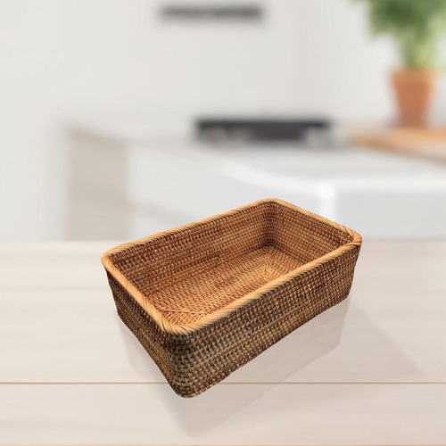 Cesta De Almacenamiento De Ratán Caja De Almacenamiento