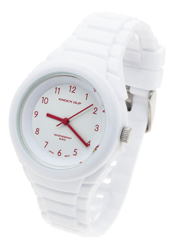 Reloj Knock Out Mujer 8940 Caucho Colores Sumergible