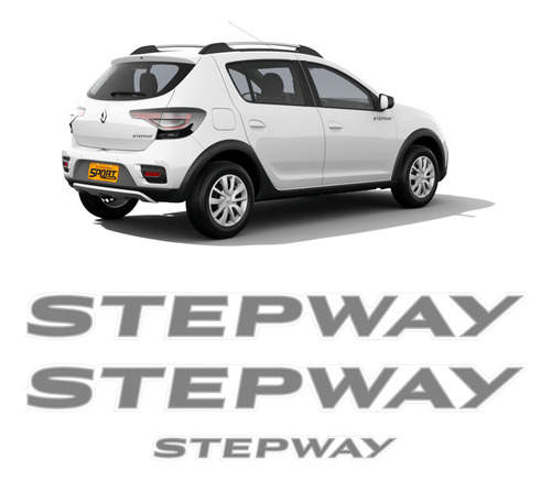 Adesivos Sandero Stepway 2020/2021 Lateral Traseiro Grafite