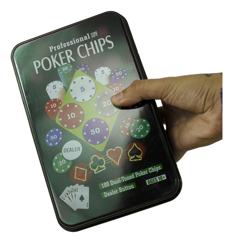 Kit Jogo De Poker 100 Fichas Professional Chips Cassino Top