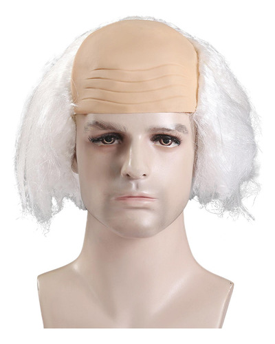 Peluca Calva Para Hombre Mayor, Gorro Para Cosplay De