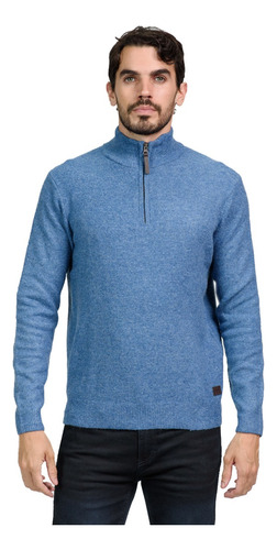 Sweater Pullover Medio Cierre Poliéster Hombre Mistral 40050