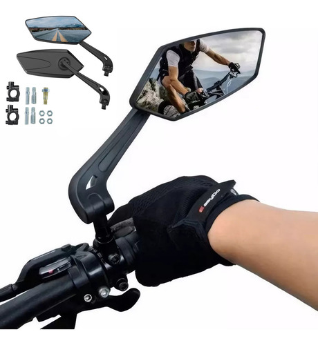 1par Espejos Retrovisores De Seguridad Para Bicicleta Y Moto