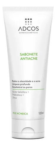Sabonete Liquido Secativo Anti Acne Adcos 120ml Acne Solutio Tipo...