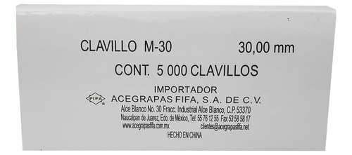 Clavillo Fifa Calibre 18 M-30 1-1/4 Pulgadas