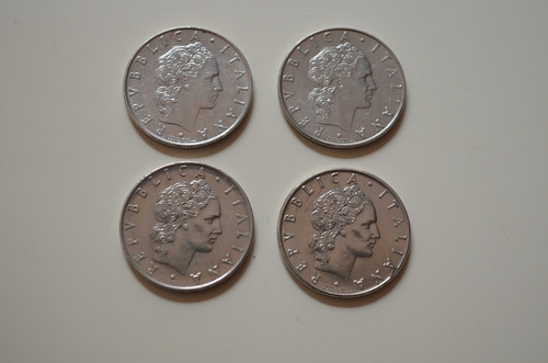 Moneda Italia 50 Liras Año 1973 1974 1975 1977 (Usado)