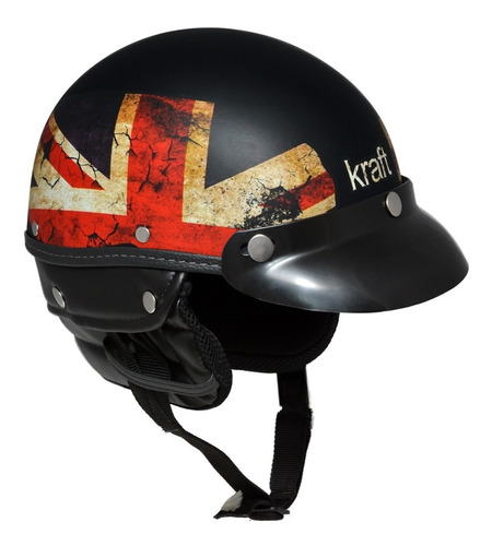 Capacete Kraft Esporte Inglaterra Preto G - Coquinho Custom