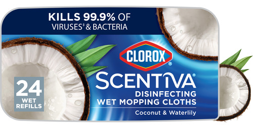 Clorox Scentiva Toallas De Trapeador Coco 25 Pzas **imp