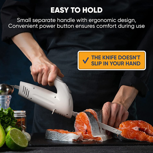 Cuchillo Eléctrico Homaider Para Trinchar Carne, Pavo, Pan..