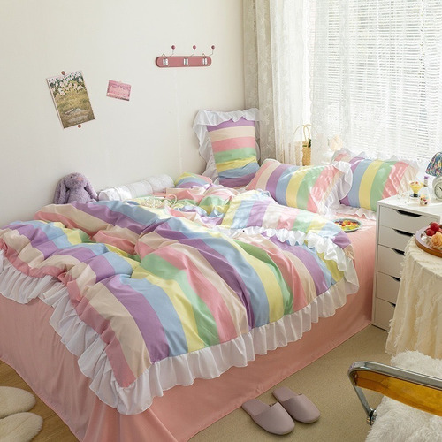 Juego Sabanas Ropa De Cama+funda De Plumon 1.5plazas Hsjjhb3