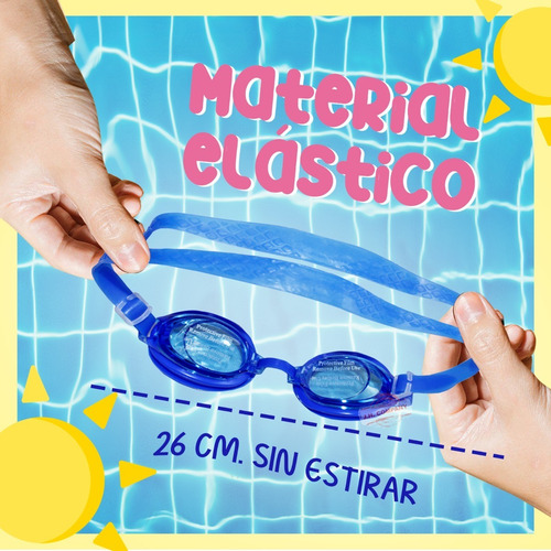 Imagen 2 de 8 de Gogles Infantiles Alberca Antivaho Estuche Natacion 10178