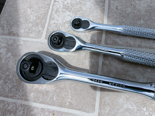 Llave Matraca Urrea M-5449 Jgo. 3 Pzas. Plateado (Usado)