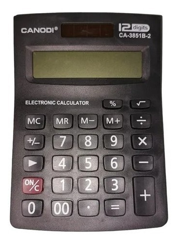 Calculadora Pantalla Grande 12 Digitos Canodi Ca-3851b-2 Color Blanco