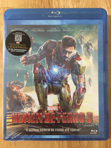 Blu-ray Homem De Ferro 3 (2013) Robert Downey Jr. - Lacrado!