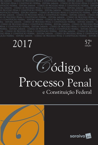 Livro Código De Processo Penal 57ª Edição  Saraiva