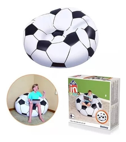 Sillón Inflable Puff Balón De Football Futbol Bestway Gamer