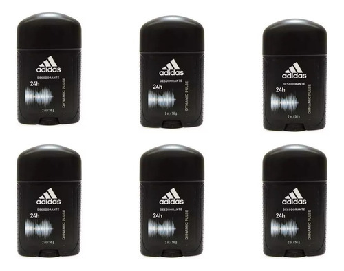 6 Pzas Desodorante adidas Dynamic Pulse Barra Caballero 
