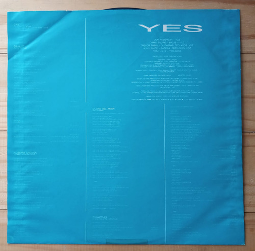 Yes 90125 Vinilo 1983 Argentina 9.8 Puntos Insert Estándar (Usado)