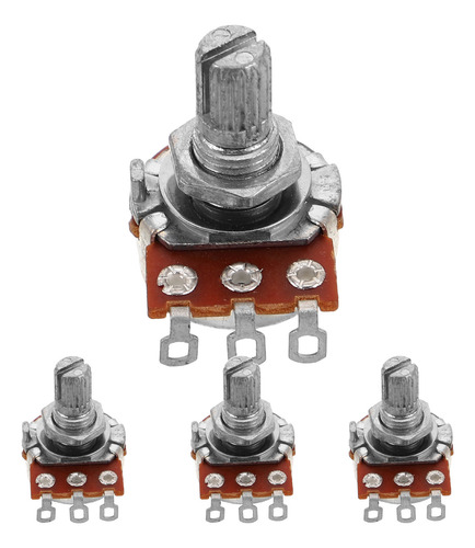 Potenciómetro De 4 Piezas Para Bajo Eléctrico: A250k Metal
