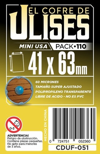 Protectores 41x63mm Am Mini (60 Micr) Cofre De Ulises X110