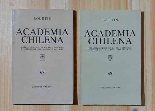 Dos Ejemplares Del Boletín Academia Chilena / Acad. De Chile (Usado)