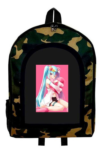 Mochila Camuflada Hatsune Miku Modelo 64