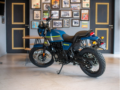 Imagen 7 de 25 de Royal Enfield Scram 411 Himalayan Skyline Blue Entrega Ya