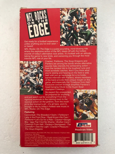 Vhs Original Nfl Rocks On The Edge Golpes Duros De La Nfl (Usado)