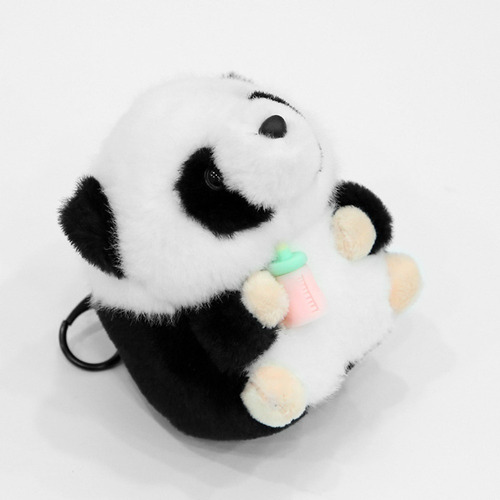 Llavero De Panda De Peluche De Dibujos Animados Con Mochila