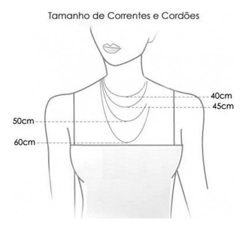 Gargantilha Feminina De Ouro 18k Veneziana 45cm E Coração