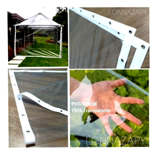 Plástico Lona Pvc Cristal Transparente Com Ilhós - M01 Bainha Cristal - Favor Ler Descrição