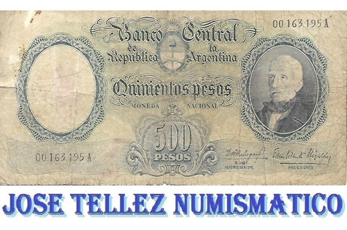 Bottero 2114 $500 Moneda Nacional B- Palermo