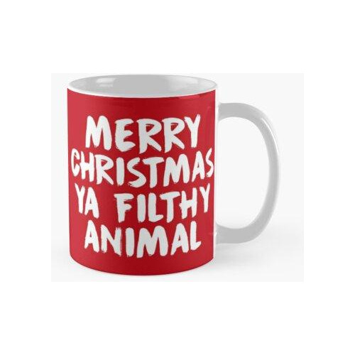 Taza Feliz Navidad Ya Animal Sucio, Refrán Divertido Calidad